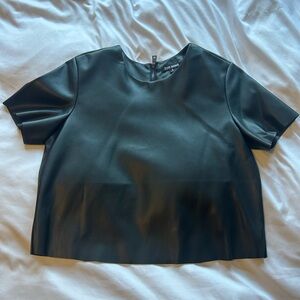 Steve Madden Women’s Black Leather Top S